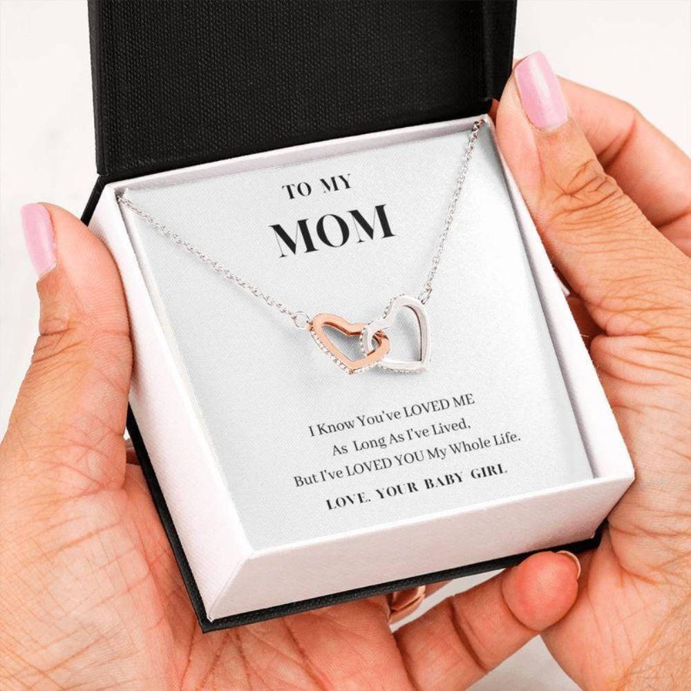 Mom Necklace, To My Mom Necklace, Love You My Whole Life, Mom’S Gift, Daughter To Mom Gift