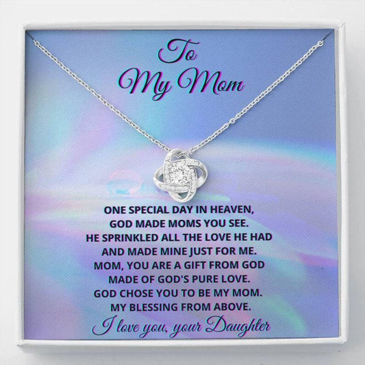 Mom Necklace, To My Mom Necklace With Poem, Gift For Mom From Daughter