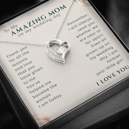 Mom Necklace, To My Mom On My Wedding Day Necklace “ Mother Of The Bride Gift From Daughter, Bride