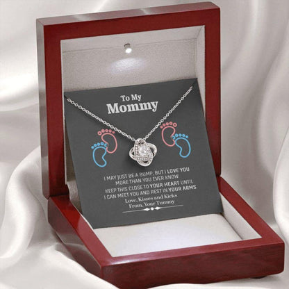 Mom Necklace, To My Mommy Necklace From Tummy, Pregnancy Gift For New Mom, First Time Mom