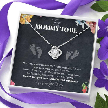 Mom Necklace, To My Mommy To Be, Love From Your Tummy Necklace “ Pregnancy Gift For Mommy