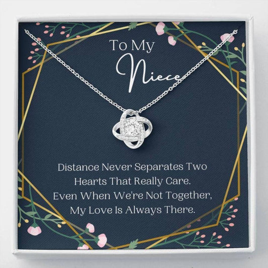 Niece Necklace, To My Niece Necklace, Distance Never Separates, Present For Niece Rakva