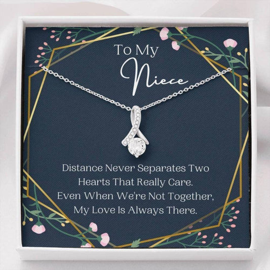 Niece Necklace, To My Niece Necklace, Distance Never Separates, Present For Niece
