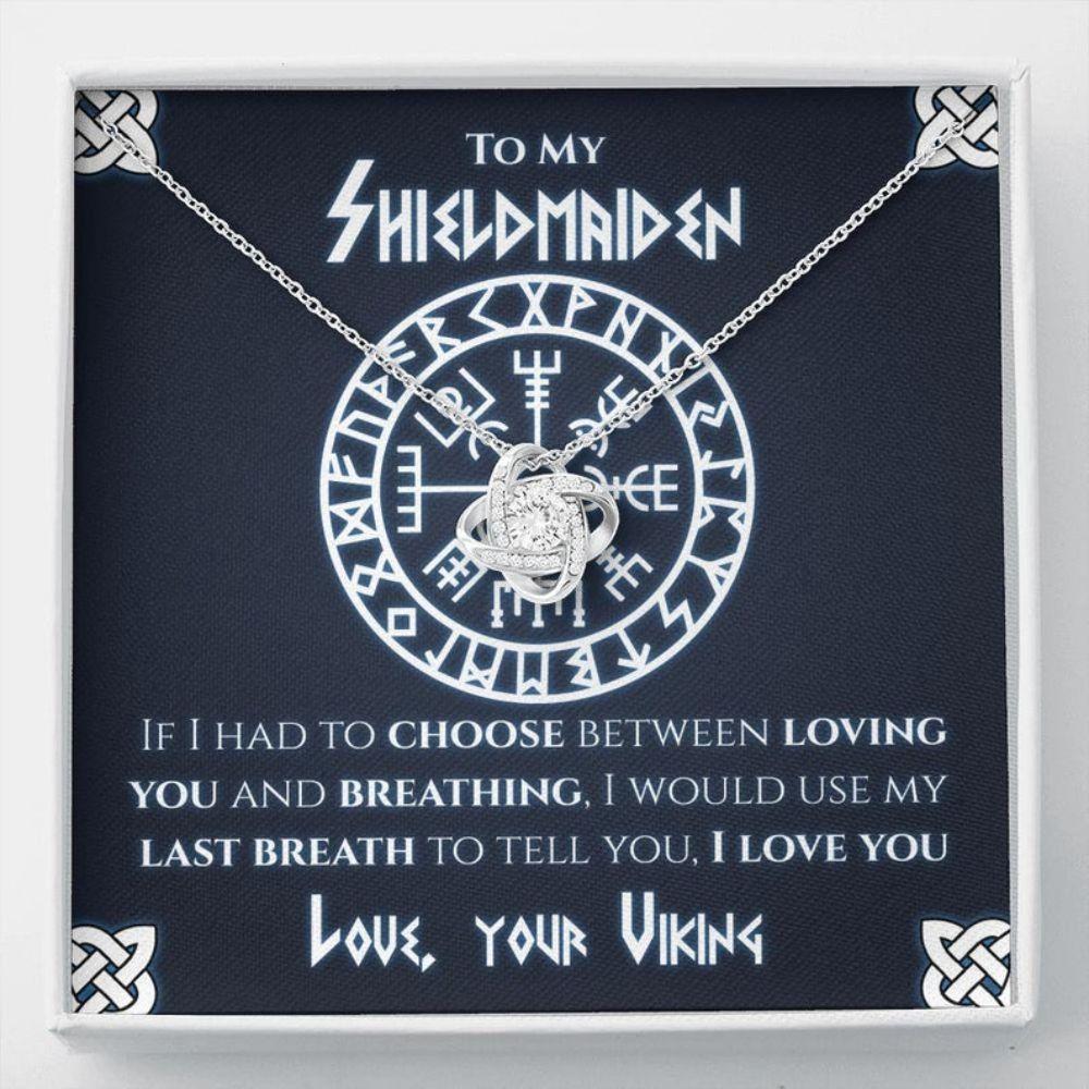 Girlfriend Necklace, Wife Necklace, To My Shieldmaiden Necklace From Viking, Gift For Wife, Girlfriend, Fiance, Future Wife