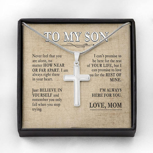 Son Necklace, To My Son Cross Necklace, Gift For From Mom Mother Rakva