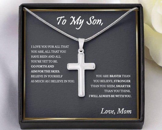 Son Necklace, To My Son, Keepsake Necklace Gift For Son From Mom Dad Rakva