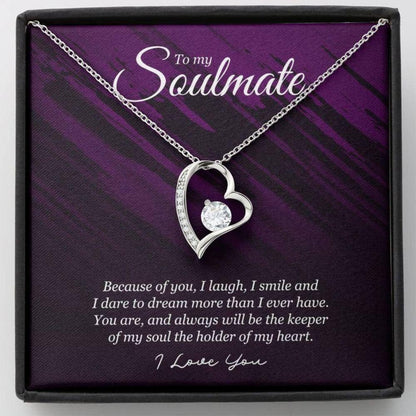 Girlfriend Necklace, To My Soulmate Necklace “ Anniversary Gift For Wife, Future Wife, Fiance