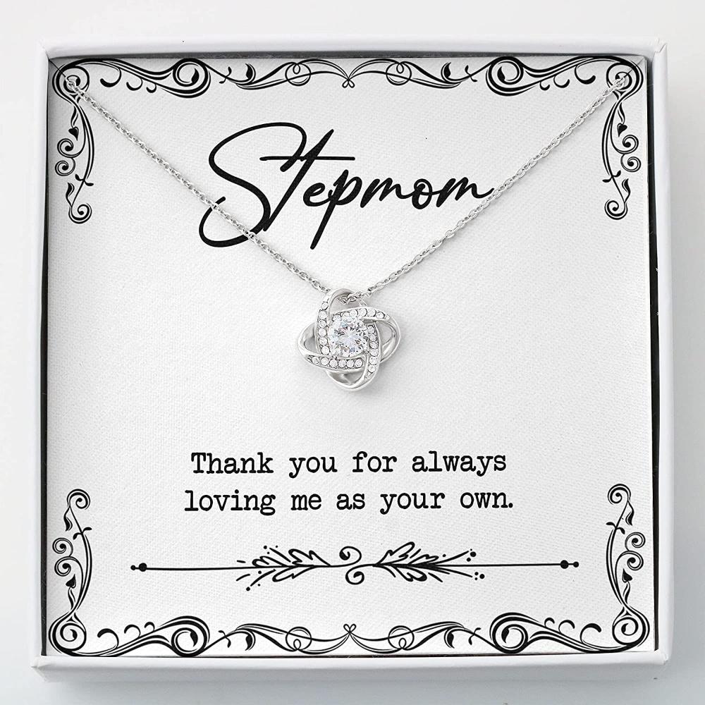 Stepmom Necklace, To My Stepmom Thank You Mom Necklace “ Bonus Mom Gift Mother Day Necklace