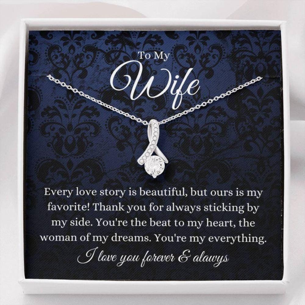 Wife Necklace, To My Wife Necklace, Anniversary Gift For Wife, Birthday Gift For Wife From Husband