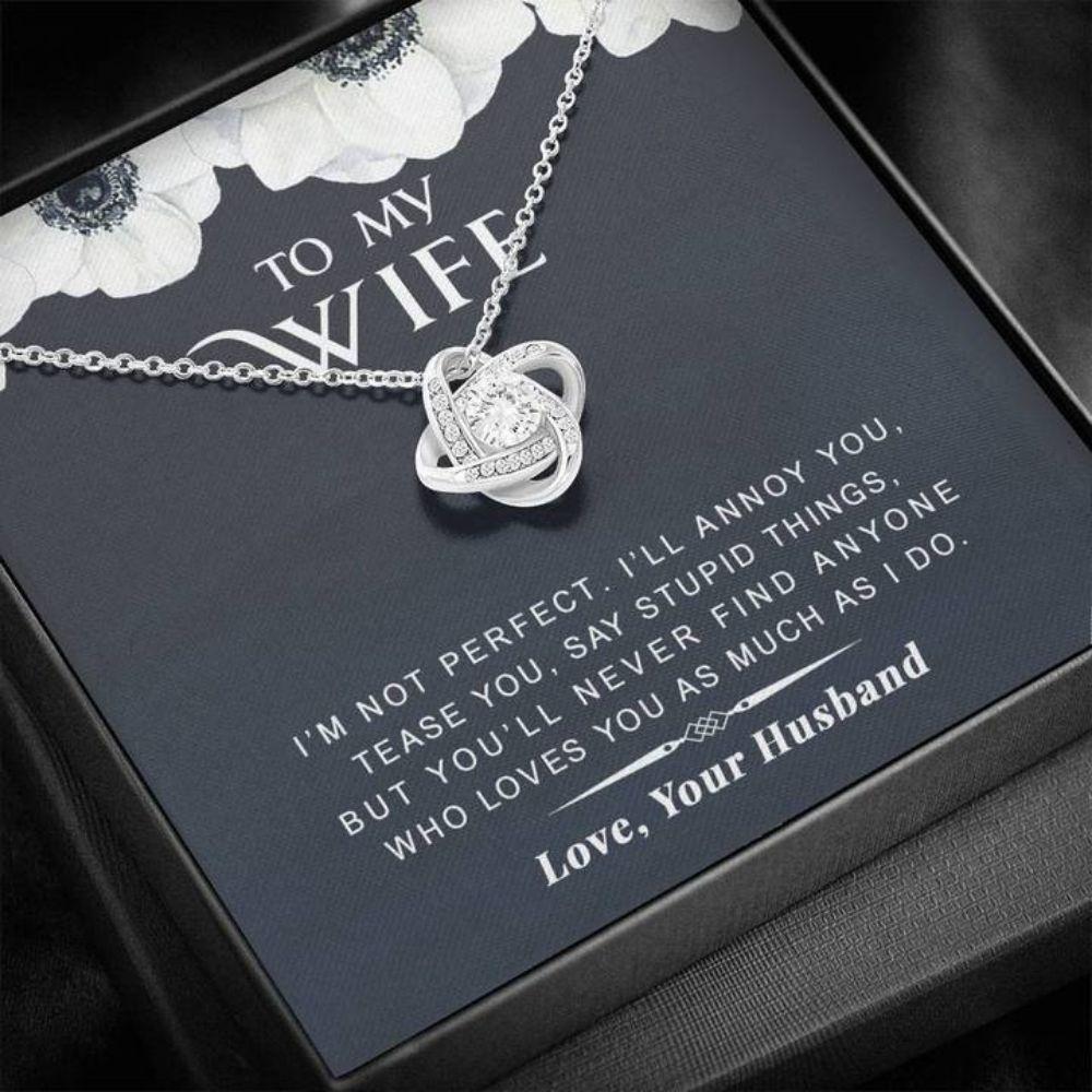 Wife Necklace, To My Wife Necklace Gift “ I?M Not Perfect “ Gift For Mother’S Day, Birthday, Anniversary Rakva
