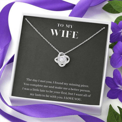Wife Necklace, To My Wife Necklace, You Complete Me, Wife Birthday Anniversary Gift From Husband
