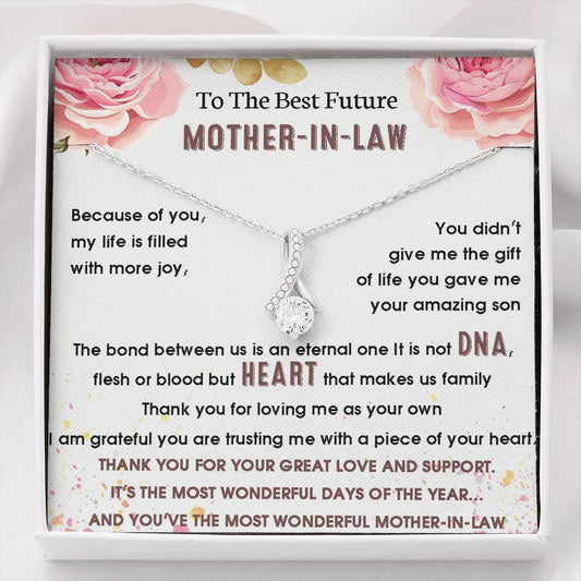 Mother-In-Law Necklace, To The Best Future Mother-In-Law Necklace, Gift For Future Mother In Law, Wedding Rakva