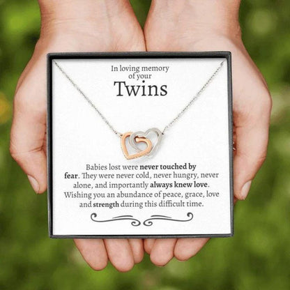 Twin Miscarriage Gift Necklace, Gift For Miscarriage, Loss Of Twins, Gift For Loss Of Babies, Condolence Gift For Miscarriage