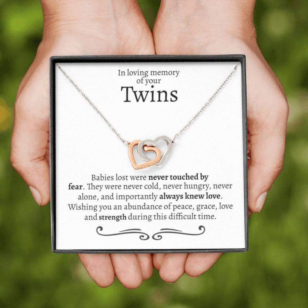 Twin Miscarriage Gift Necklace, Gift For Miscarriage, Loss Of Twins Necklace