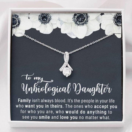 Stepdaughter Necklace, Unbiological Daughter Necklace Gift Bonus Daughter Daughter-In-Law Step Daughter Rakva