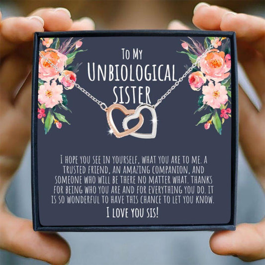 Sister Necklace, Unbiological Sister Necklace Gifts, Gift For Sister In Law, Bonus Sister, Step Sister Rakva
