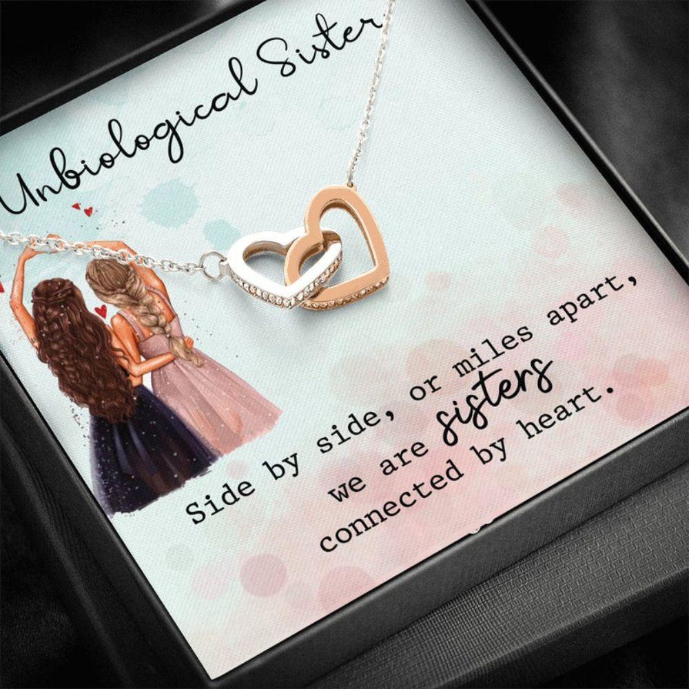 Sister Necklace, Unbiological Sister Necklace, Side By Side, Gift For Best Friend Soul Sister Bridesmaid Bff