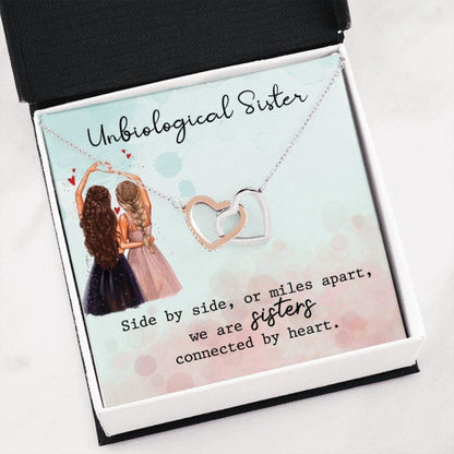 Sister Necklace, Unbiological Sister Necklace, Side By Side, Gift For Best Friend Soul Sister Bridesmaid Bff