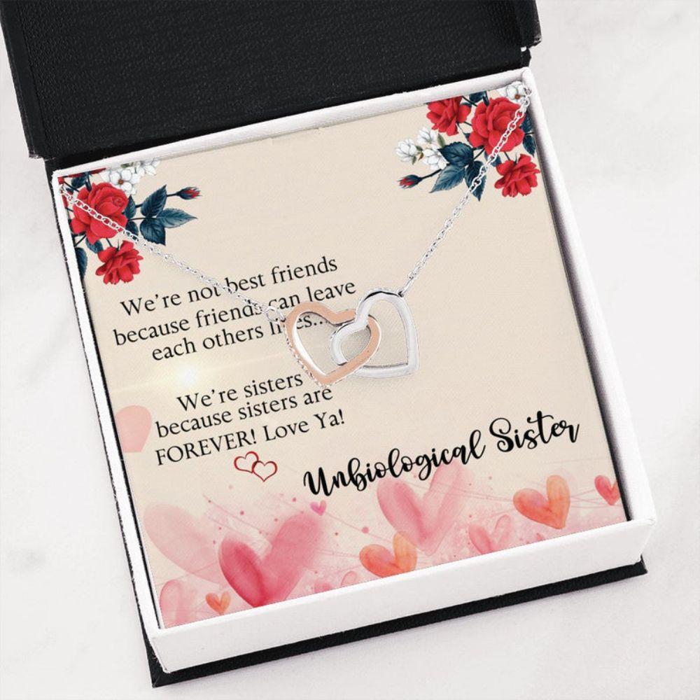 Sister Necklace, Unbiological Sister Necklace, Sisters Are Forever, Gift For Best Friend Soul Sister Bridesmaid Bff