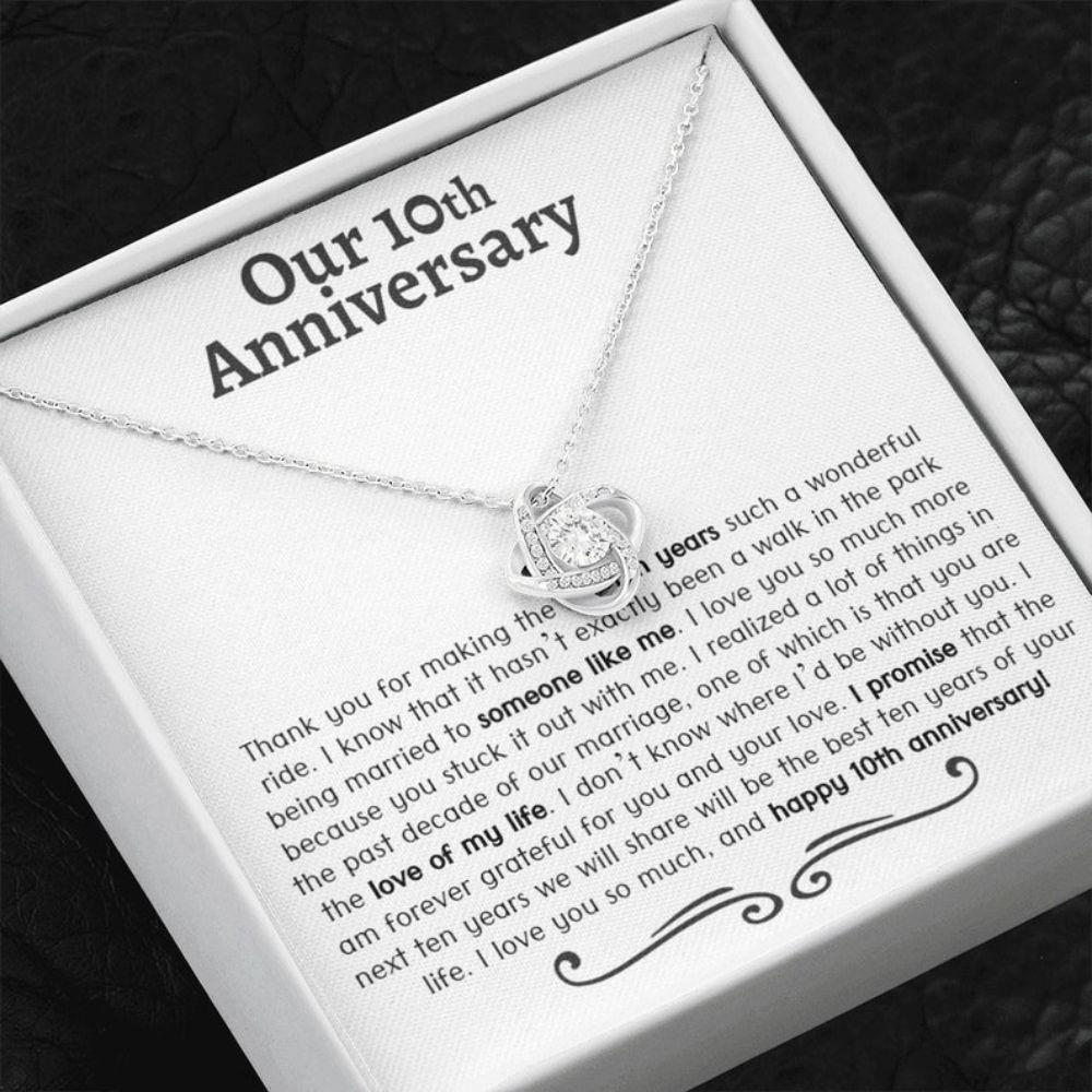 Wife Necklace, 10 Year Anniversary Necklace, Ten Year Anniversary, Gift For Wife, Girlfriend, Tenth Anniversary