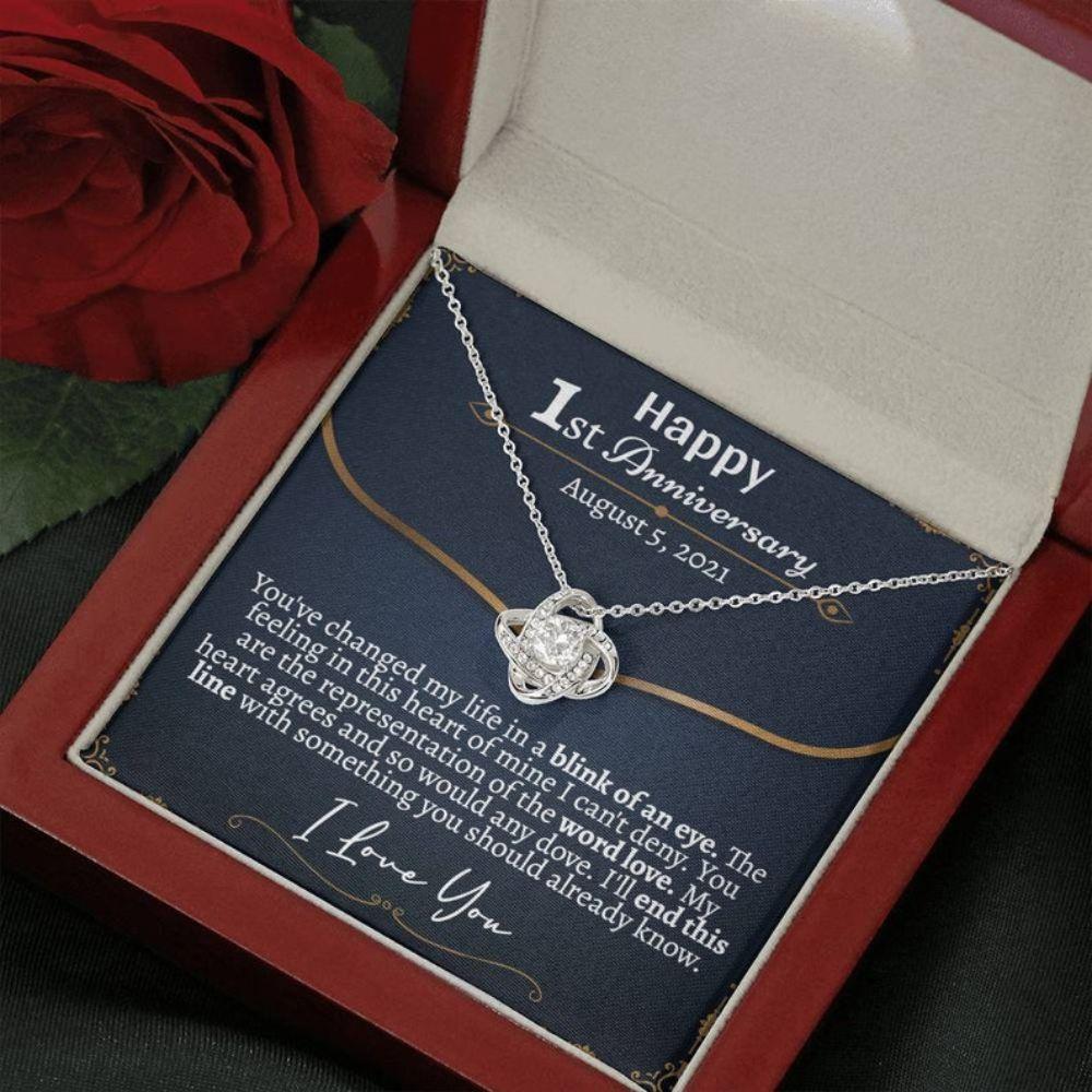 Wife Necklace, 1St Anniversary Necklace For Her, First Anniversary Necklace, 1St Anniversary Necklace For Wife, 1 Year Anniversary