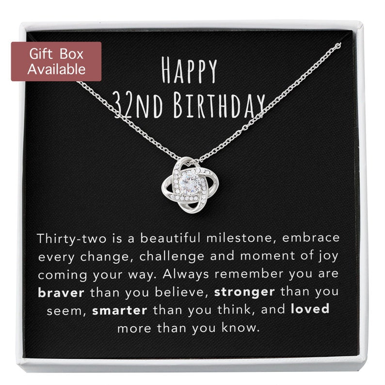 Wife Necklace, 32nd Birthday Necklace Gift For Women, 32nd Birthday Necklace Gift For Her, 32nd Birthday Jewelry, 32 Year Old Gift