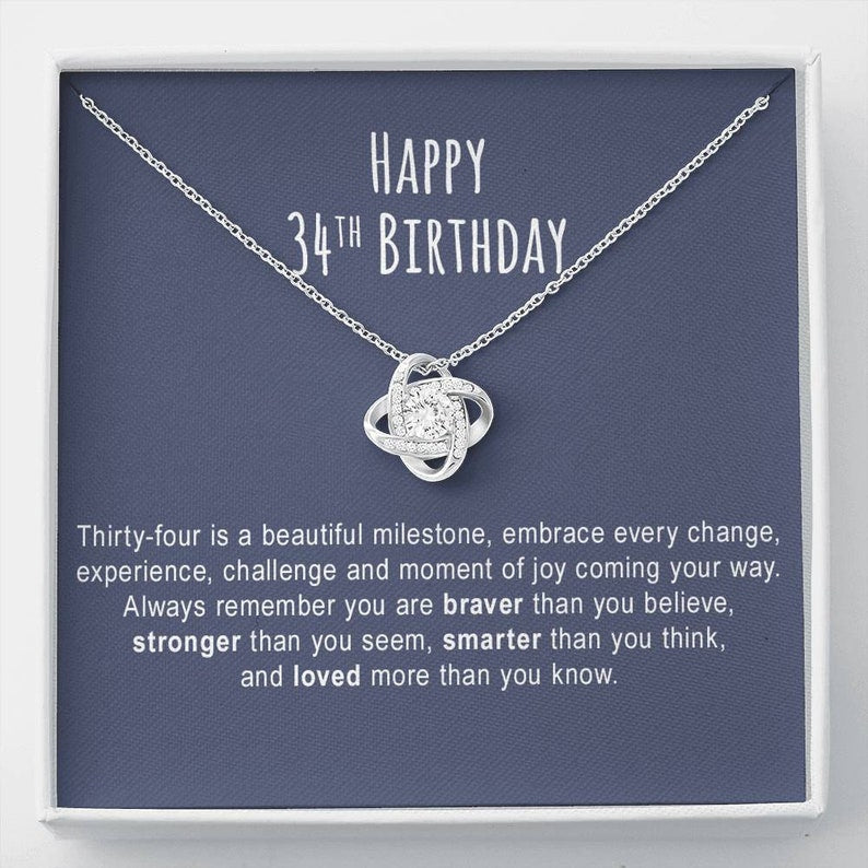Wife Necklace, 34th Birthday Necklace Gift For Her, 34th Birthday Necklace Gift For Women, 34th Birthday Jewelry