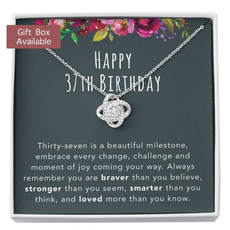 Wife Necklace, 37th Birthday Necklace Gift For Women, 37th Birthday Jewelry, 37 Year Old Gift