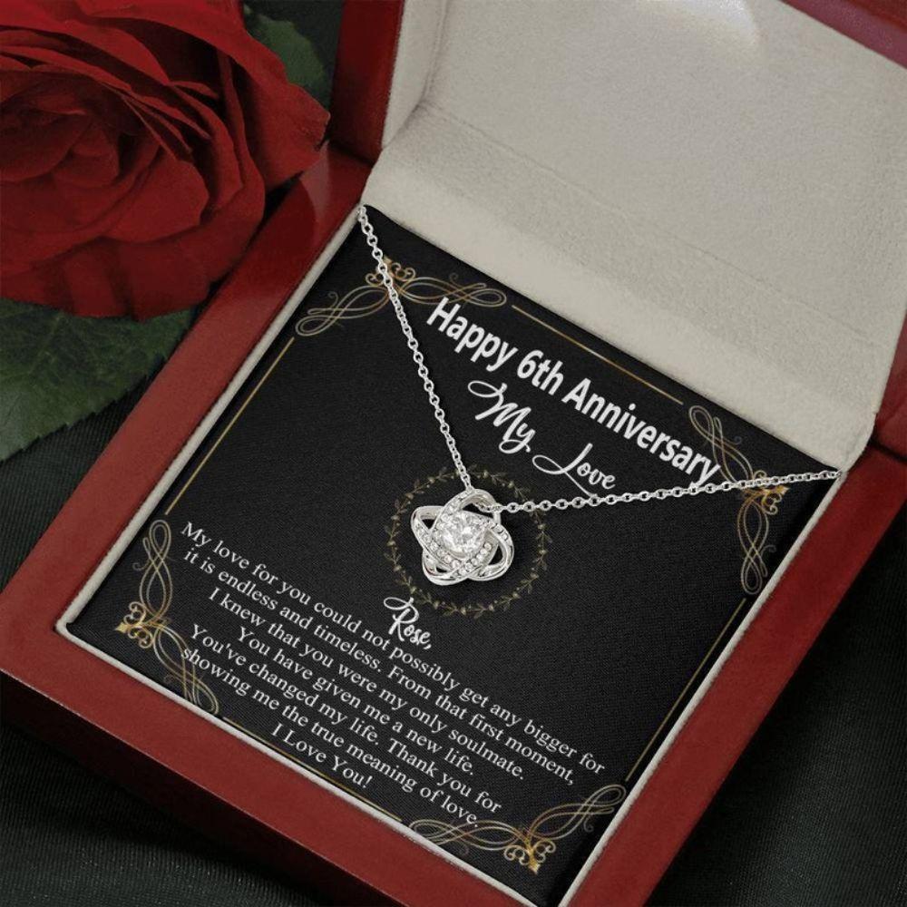Wife Necklace, 6 Years Wedding Anniversary Gift For Wife, 6Th Anniversary Gifts For Her, 6 Year Wedding Anniversary For Best Wife