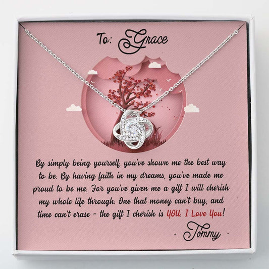 Wife Necklace, Anniversary Gift For Wife, Soulmate, Girlfriend Romantic Gift I Love You Necklace