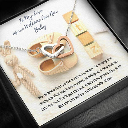 Wife Necklace, Gift Necklace Message Card - To My Love Gift Necklace - Mother From Newborn Gift From Baby's Father