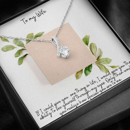 Wife Necklace, Gift Necklace With Message Card Wife Box The