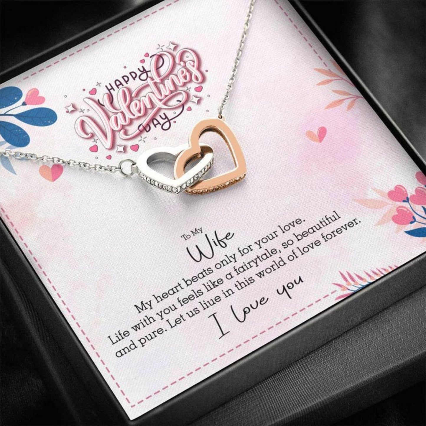 Wife Necklace, Gifts For My Wife - Necklaces Gift With Message Card - Valentines Day Necklace Ideas For Her