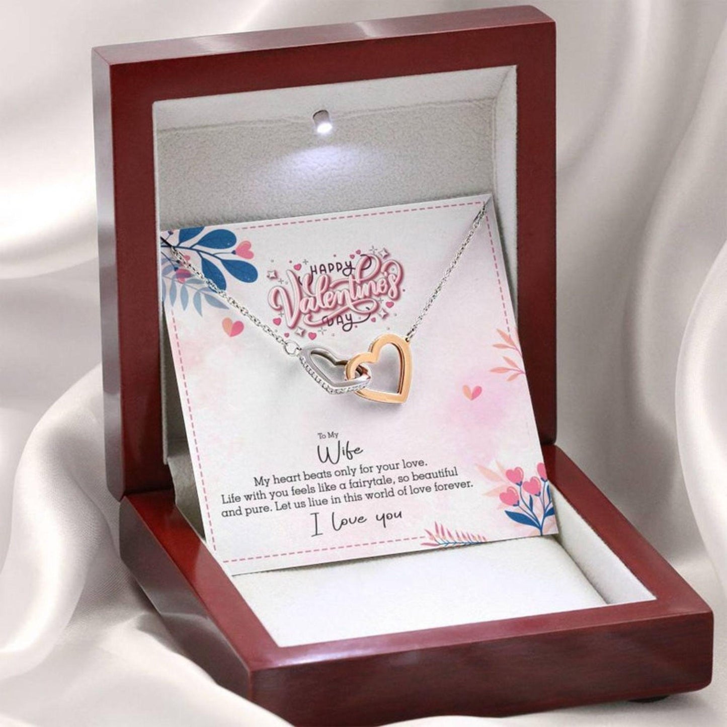 Wife Necklace, Gifts For My Wife “ Necklaces Gift With Message Card “ Valentines Day Necklace Ideas For Her