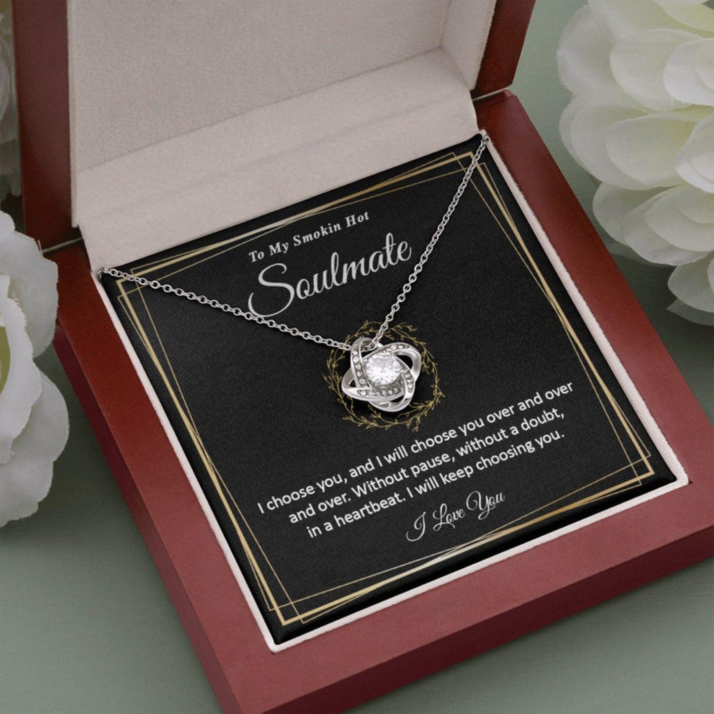 Wife , Girlfriend , Soulmate Necklace For Women Gift For Anniversary Valentine’S Day