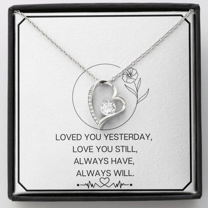 Wife Necklace, Girlfriend Necklace, Valentine's Day Necklace Gift For Her, Happy Valentine's Day Forever Love Necklace