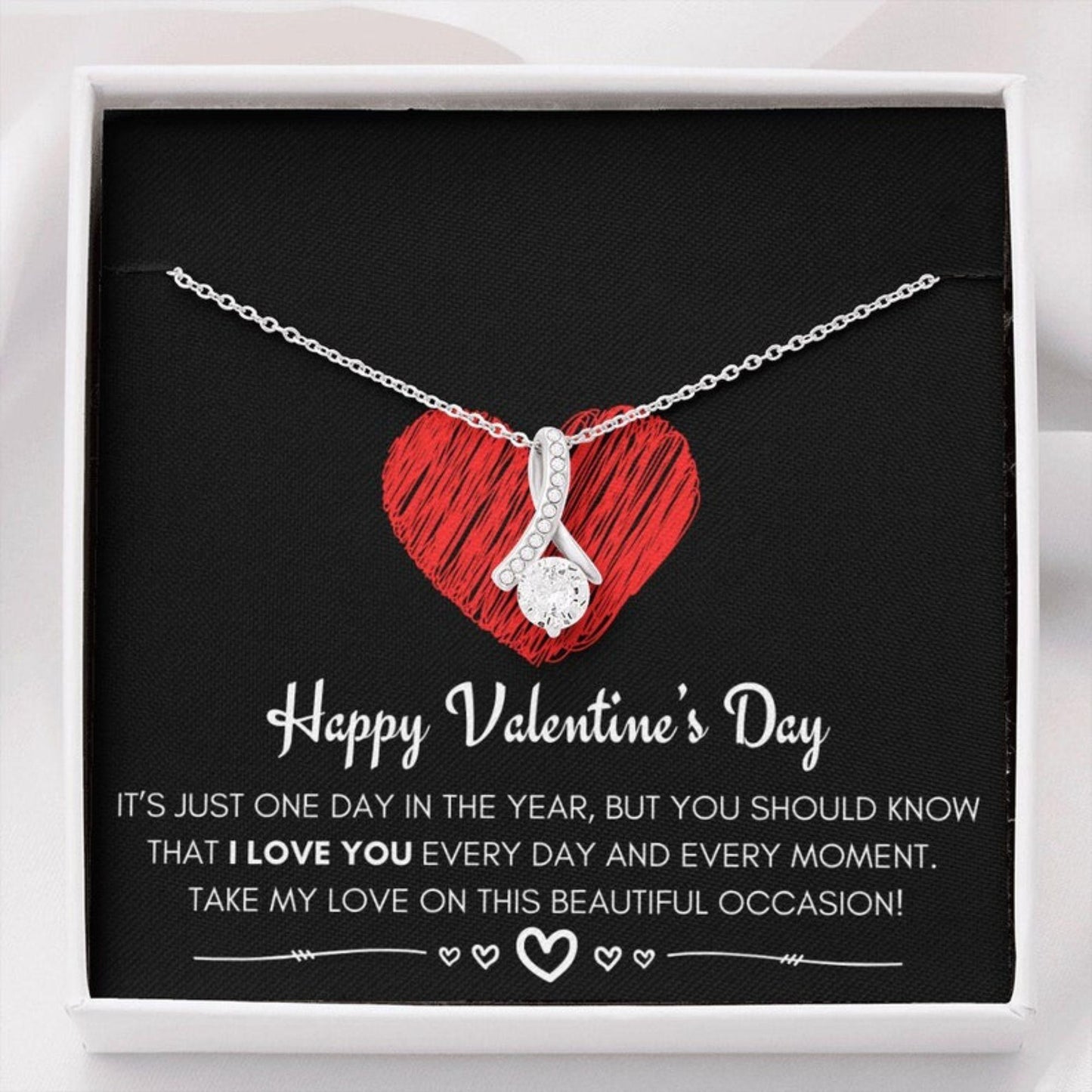 Wife Necklace, Girlfriend Necklace, Valentine's Day Necklace Gift For Her, Valentine's Day Present  - I Love You