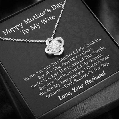 Wife Necklace, Happy Mothers Day Necklace For Wife From Husband, Wife Gift For Mothers Day, Husband To Wife Mothers Day