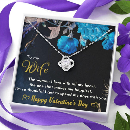 Wife Necklace, Love Knot Necklace - To My Wife Valentine's Day Necklace