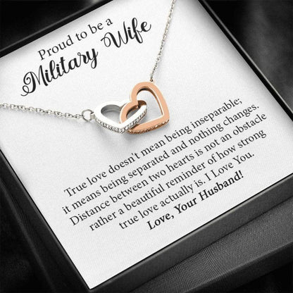 Wife Necklace, Military Wife Necklace, Army Gifts For Wife, Army Wife Gifts, Army Deployment Gift, Gift From Husband To Wife, Army Wife Military Gift