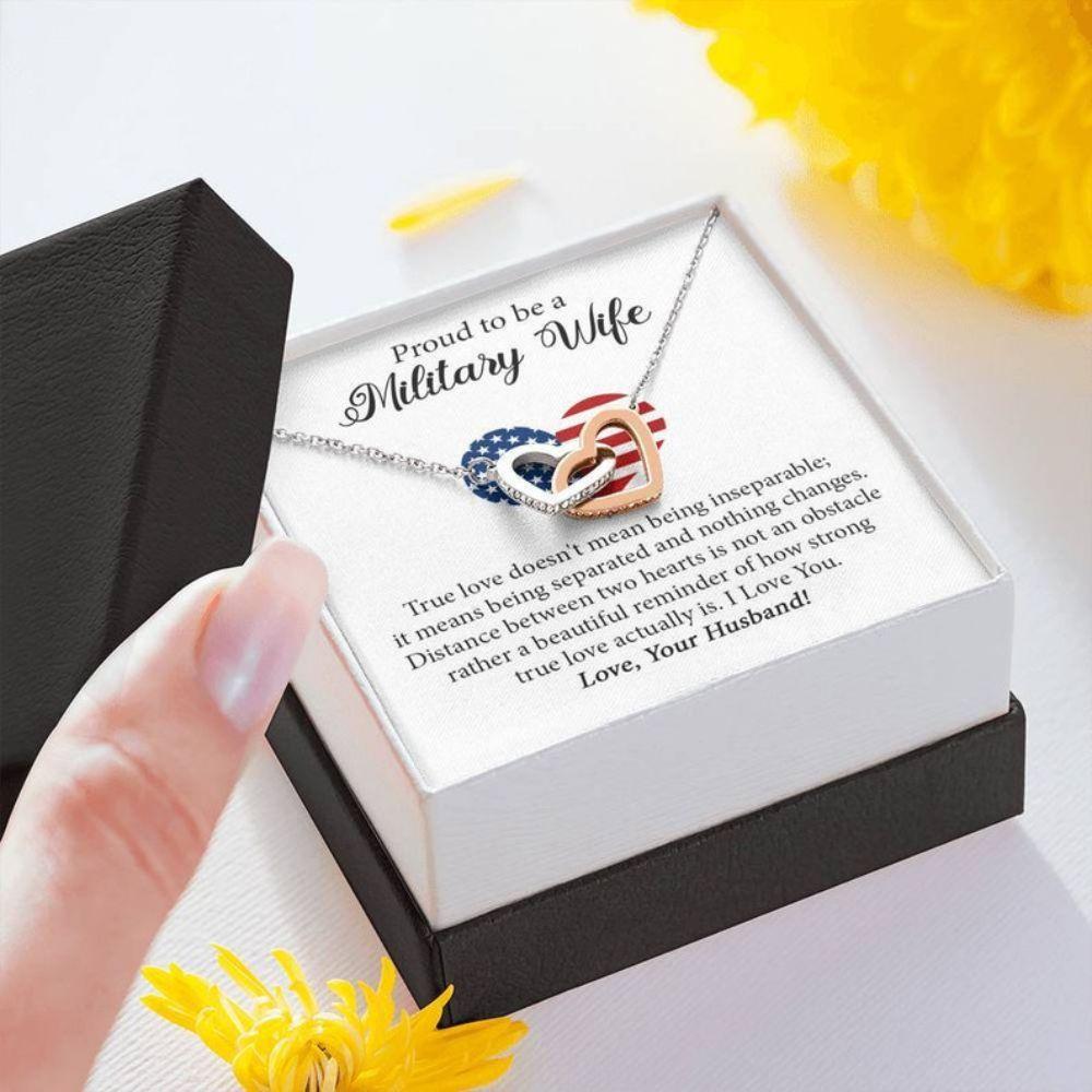 Wife Necklace, Military Wife Necklace, Army Gifts For Wife, Army Wife Gifts, Army Deployment Gift, Gift From Husband To Wife, Army Wife Military Gift