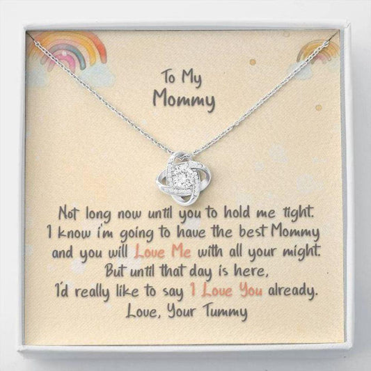 Wife Necklace, Mommy From Your Tummy Necklace, New Mom Gift, Gift For Mom To Be, Pregnancy Gift For For Wife, Expecting Wife Gift