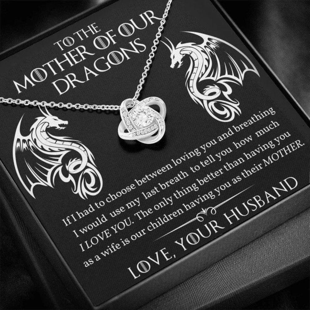 Wife Necklace, Mother Of Dragons Necklace, To The Mother Of Our Dragons, Mothers Day Necklace Gift For Wife