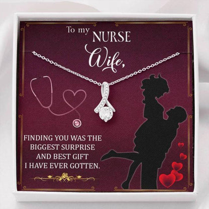 Wife Necklace - Necklace For Wife - Beauty Necklace With Message Card To My Nurse Wife