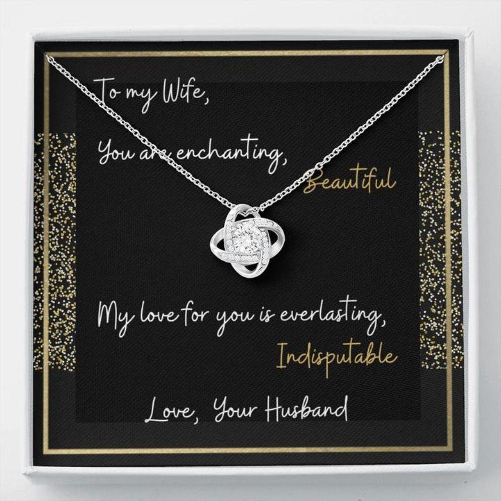 Wife Necklace - Necklace For Wife - Gift Necklace Message Card - To My Wife 