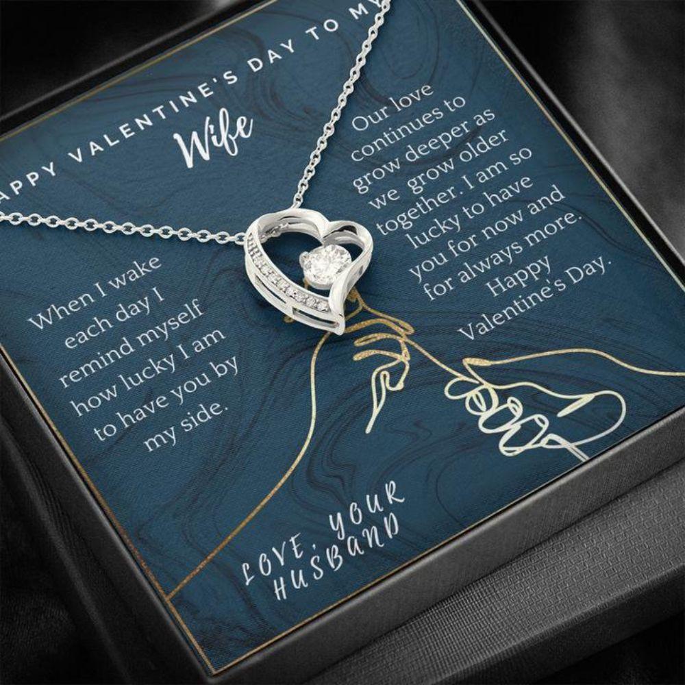 Wife Necklace “ Necklace For Wife “ Gift Necklace Message Card “ Valentine’S Day To My Wife