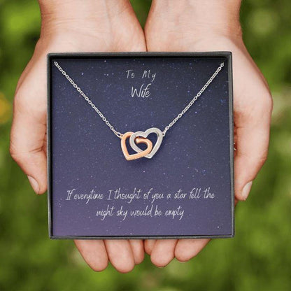 Wife Necklace “ Necklace For Wife “ Gift Necklace With Message Card Star Wife