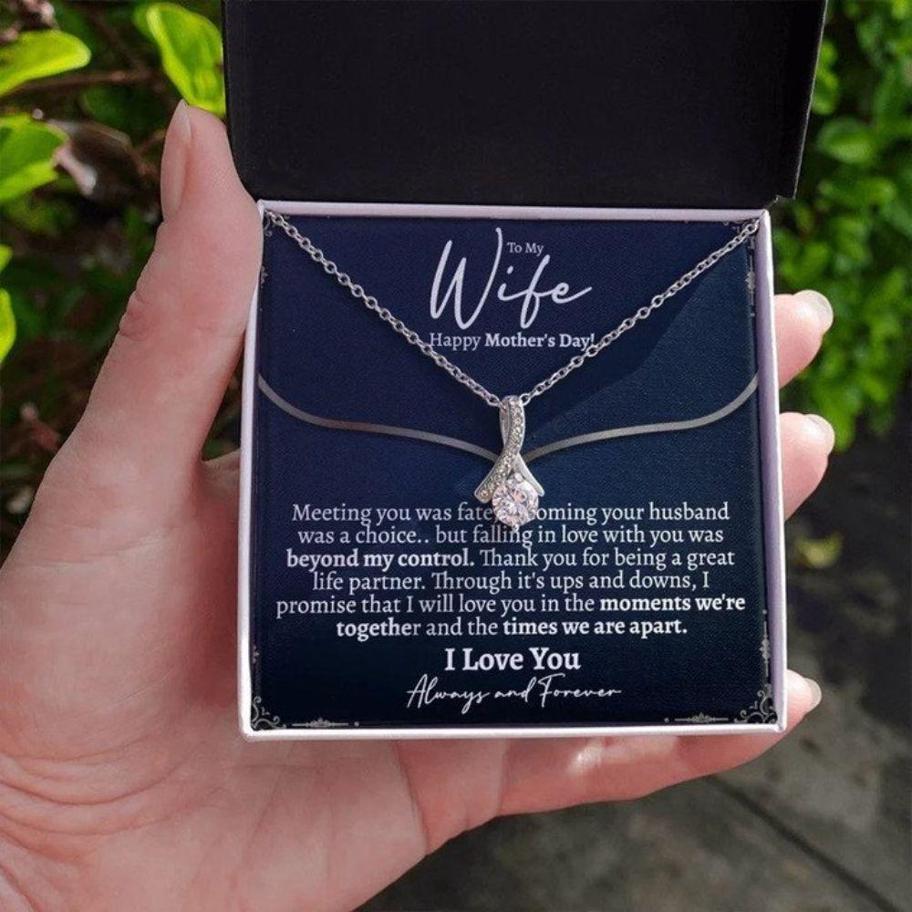 Wife Necklace, Thoughtful Wife Mothers Day Necklace For Wife, Mothers Day From Husband, Gift For Wife
