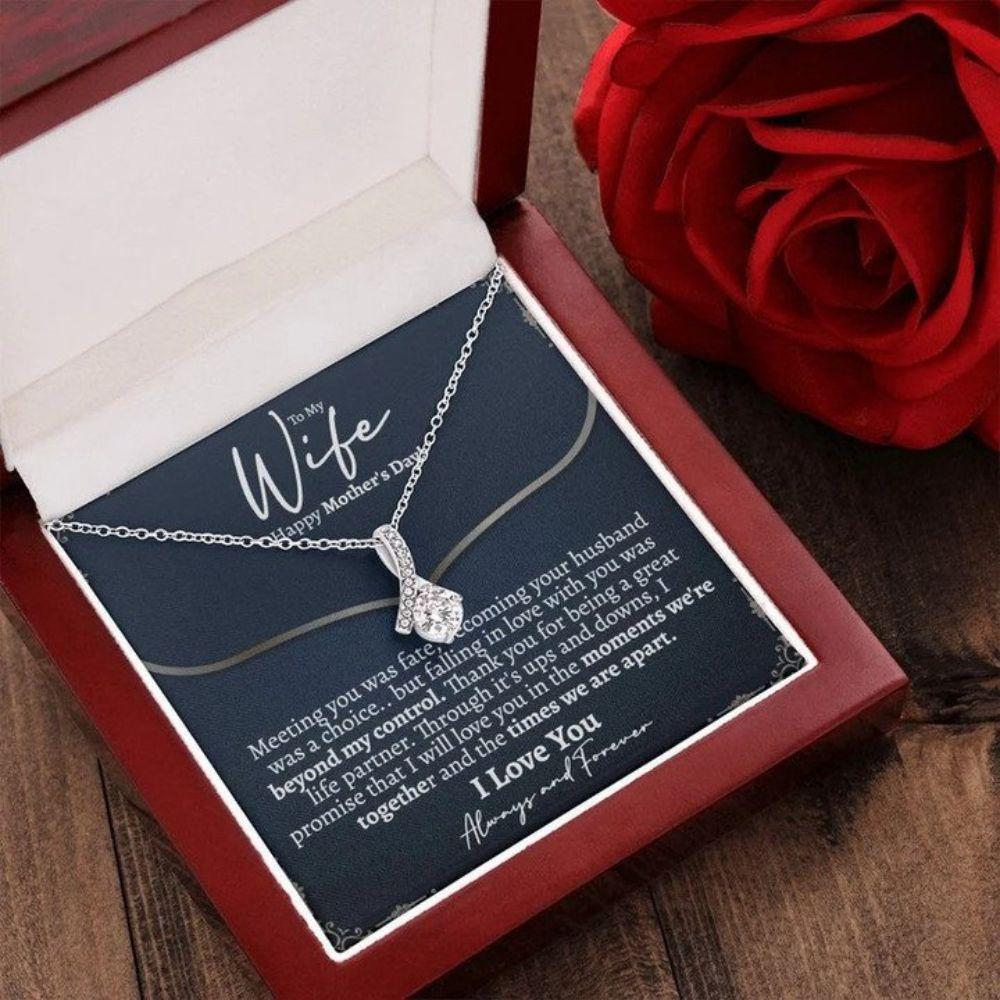 Wife Necklace, Thoughtful Wife Mothers Day Necklace For Wife, Mothers Day From Husband, Gift For Wife