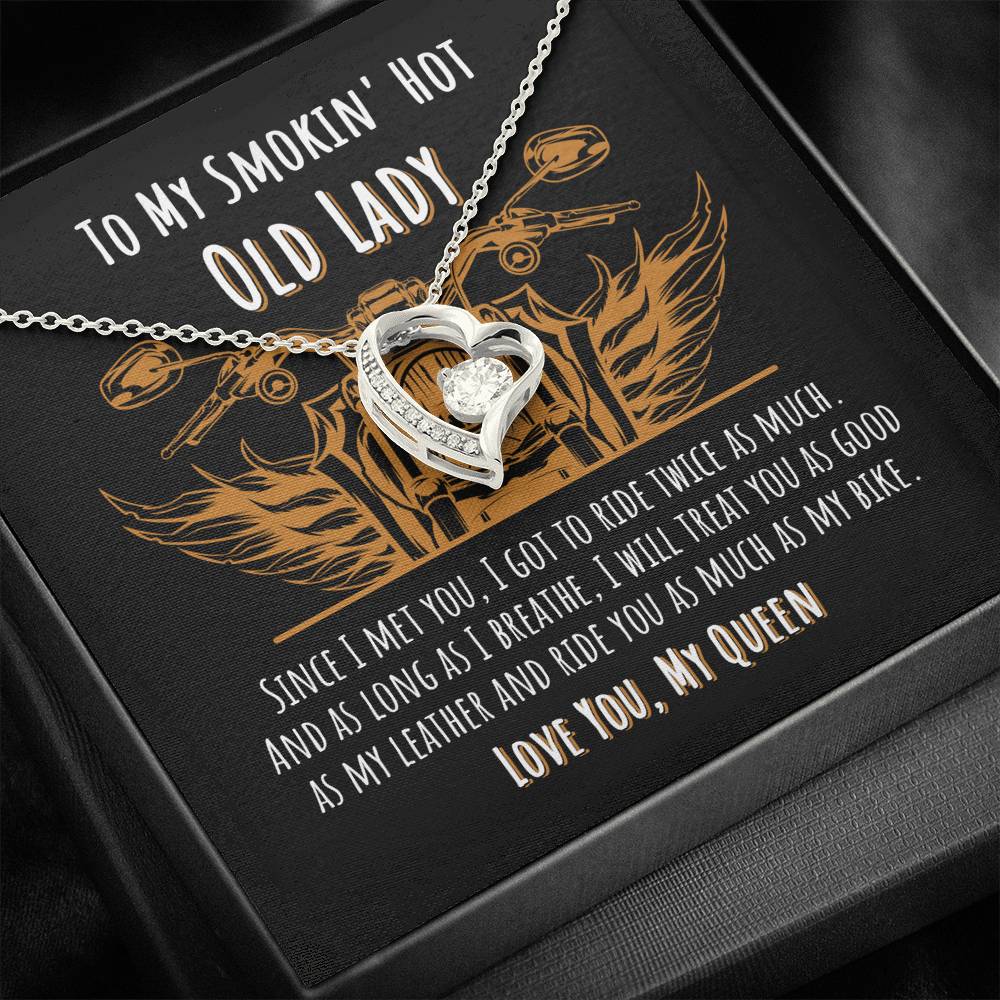 Wife Necklace, To My Smokin’ Hot Old Lady “ Forever Love Necklace